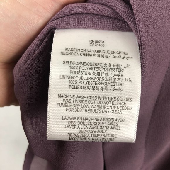 BCBGeneration Women's Size Small Lavender Shadow Collared Roll Tab Shirt Dress - Picture 9 of 10